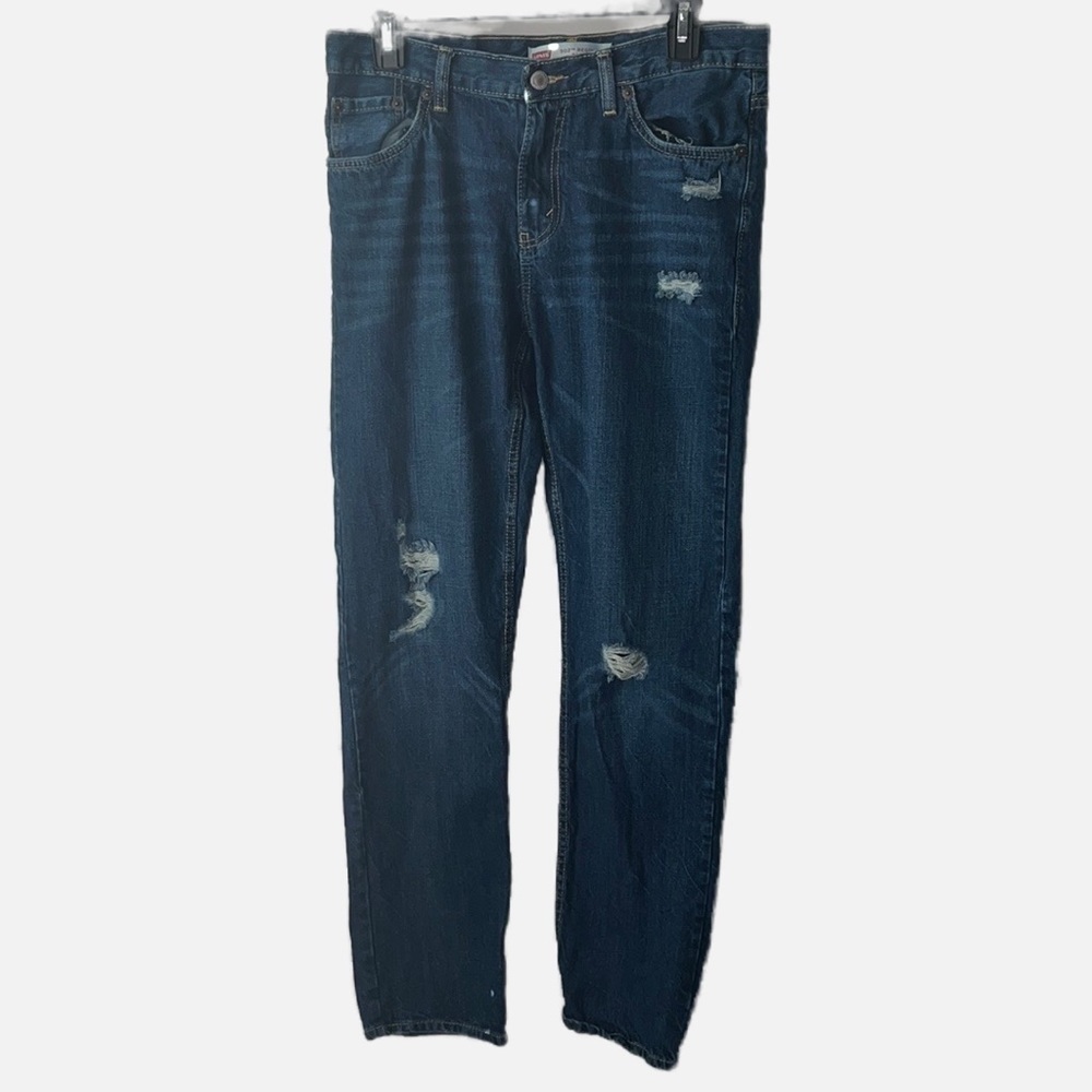 Levi Mens 502 Regular Taper Distress Jeans Size 29x29